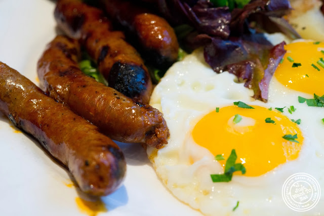 image of eggs and merguez at Barbès in Murray Hill, NYC, New York