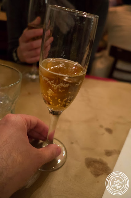 image of ginger beer at  Dark Dining Projects - blindfolded dinner at Camaje bistro in Greenwich Village, NYC, New York