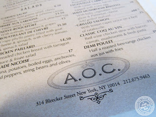 image of AOC - L'Aile Ou la Cuisse in NYC, New York