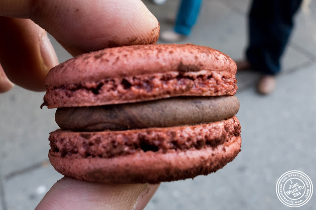 image of chocolate macaron at Bisous Ciao in NYC, New York 