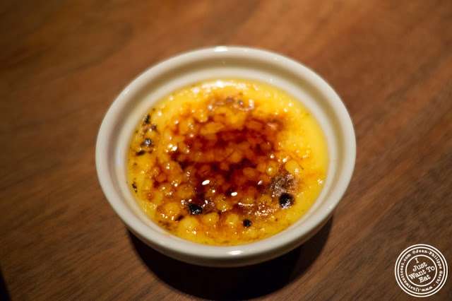 image of creme brûlée at Jukai, Japanese restaurant Midtown East, NYC, New York