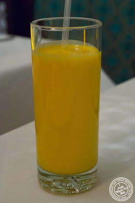 image of mango lassi at Tulsi, Indian restaurant in Midtown East, NYC, New York