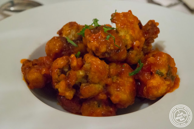 image of Manchurian cauliflower at Tulsi, Indian restaurant in Midtown East, NYC, New York