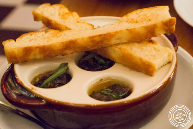 image of roasted snails at Kingside in NYC, New York