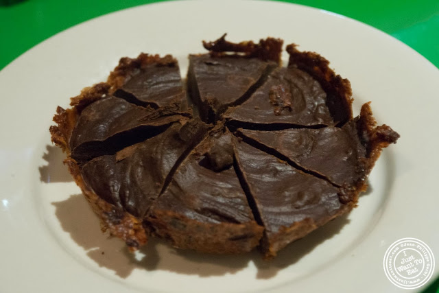 image of tarte au chocolat at Table Verte, French vegetarian restaurant in NYC, New York