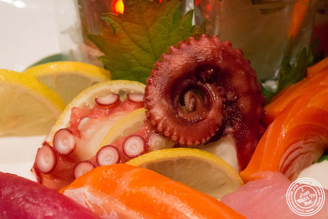 image of octopus sashimi at Aji 53, Japanese restaurant in Brooklyn, New York