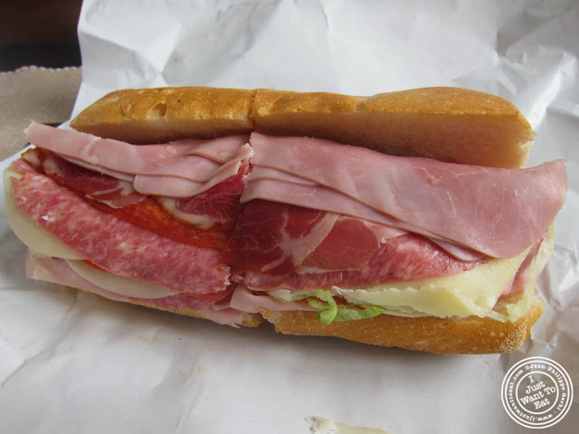 image of Italian sub at M&P Biancamano in Hoboken, NJ