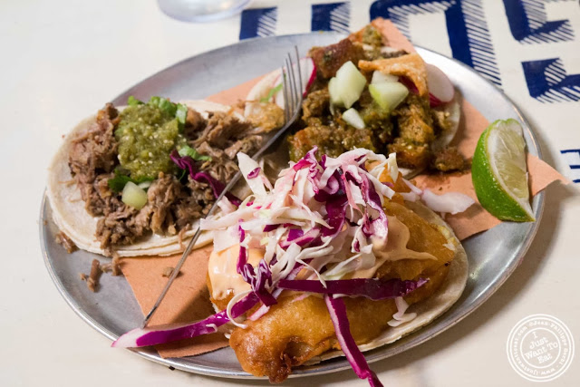 image of tacos from Tacombi at Fonda Nolita in NYC, New York