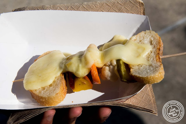 image of raclette pop from Cheese Pops at Smorgasburg in Brooklyn, NY