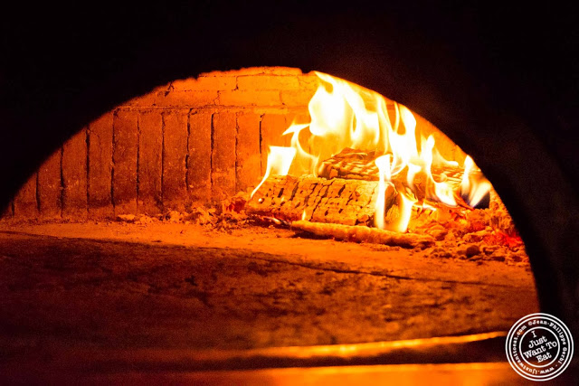 image of Wood fire oven at Motorino pizza in the East Village, NYC, New York