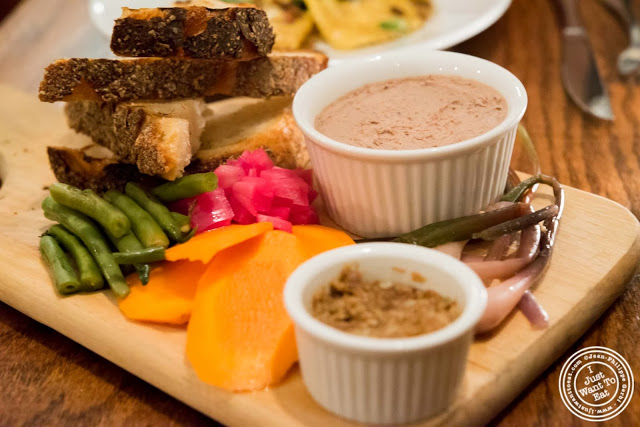 image of Chicken liver and bacon mousse at Hunter's in Brooklyn, New York