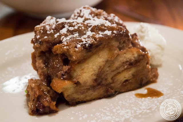 image of nutella bread pudding at Hunter's in Brooklyn, New York