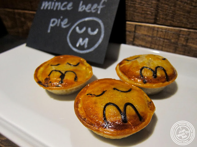image of minced beef pies at Pie Face in Chelsea, New York