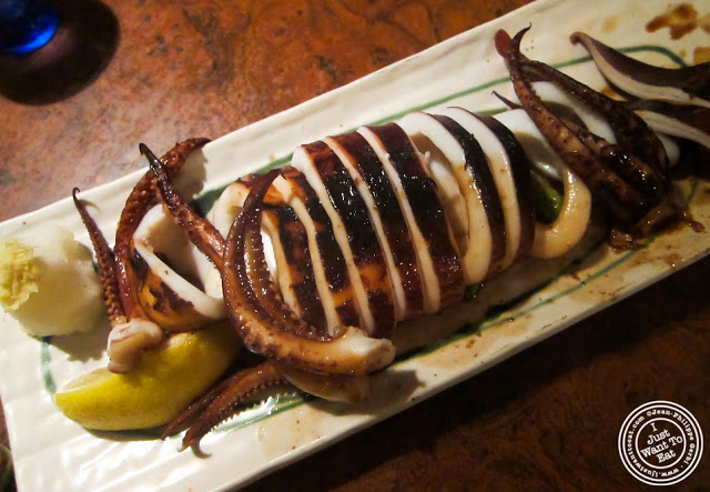 image of Yaki Ika or broil squid at East Japanese Restaurant in NYC, New York