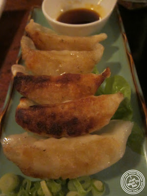 image of shrimp gyoza at East Japanese Restaurant in NYC, New York