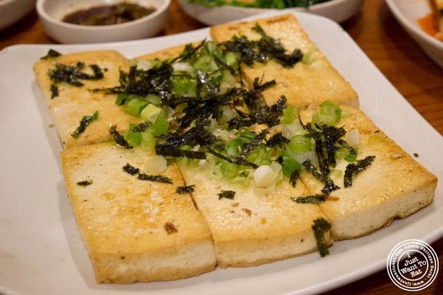 image of fried tofu at Kunjip Korean restaurant  in NYC, New York