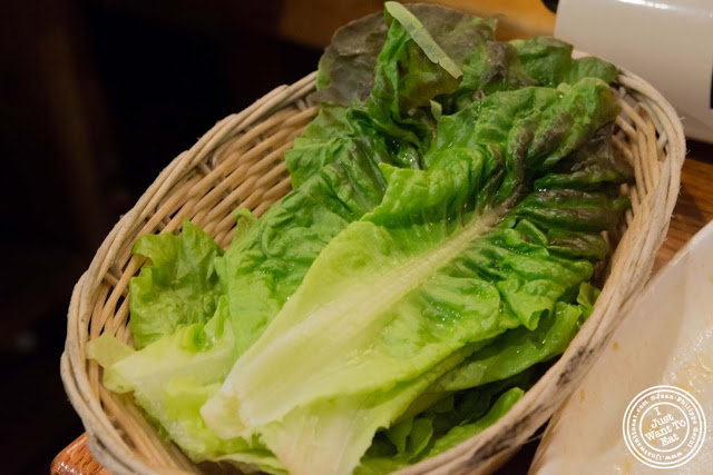 image of lettuce at Kunjip Korean restaurant  in NYC, New York