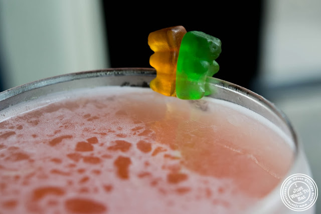 image of drunken gummy bear at Glow Thai restaurant and lounge in Bay Ridge Brooklyn, New York