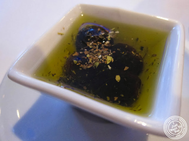 image of olive oil and olives at Roka Turkish Cuisine in Kew Gardens, NY