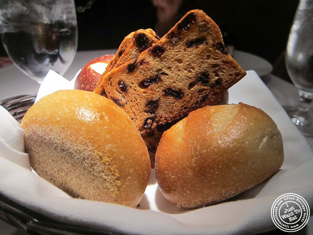 image of bread basket at 21 Club in NYC, New York