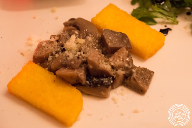 image of crispy polenta and mushrooms at Giano Italian restaurant in the East Village - NYC, New York