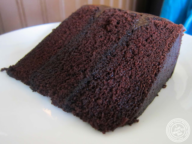 image of chocolate layer cake at The Chocolate Room in Brooklyn, New York