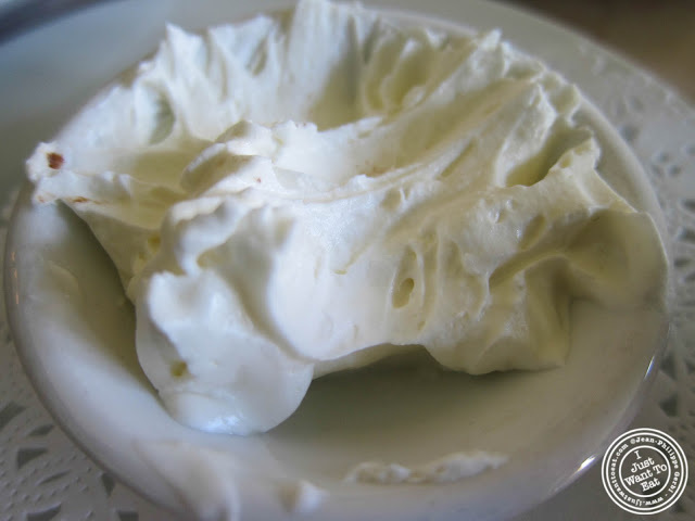 image of coconut whipped cream at The Chocolate Room in Brooklyn, New York