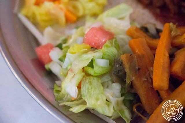 image of salad at Awash Ethiopian restaurant in Brooklyn, New York