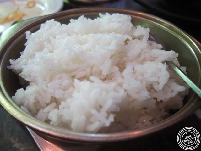 image of white rice at Bann Korean restaurant in NYC, New York