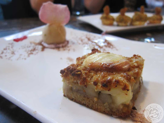 image of asian pear crumble at Bann Korean restaurant in NYC, New York