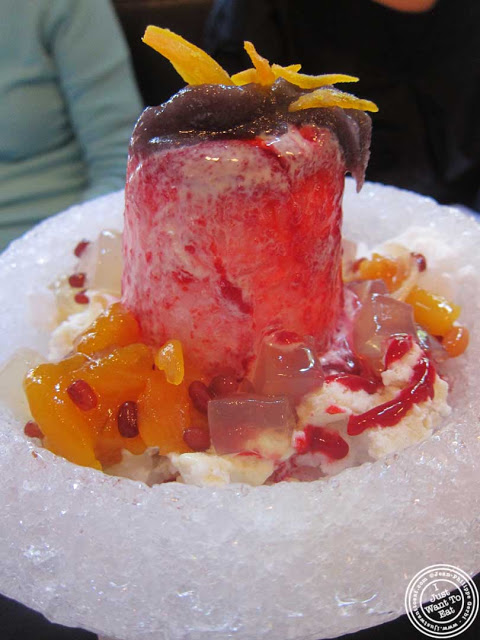 image of tropical snow at Bann Korean restaurant in NYC, New York
