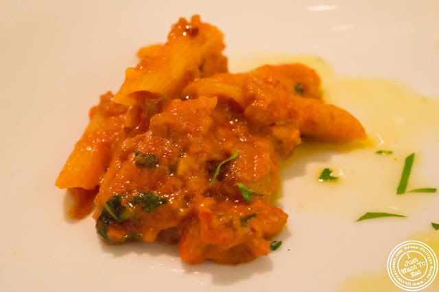 image of penne pasta piccante at Incognito Bistro in NYC, New York