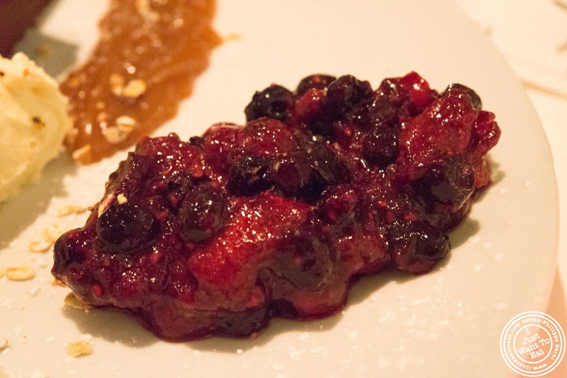 image of berry compote at Incognito Bistro in NYC, New York