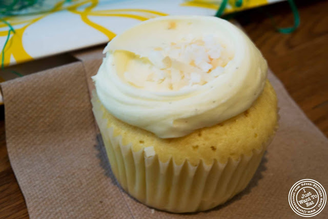 image of vanilla cake with coconut icing Cupcake at Butter Lane in the East Village, NYC, New York