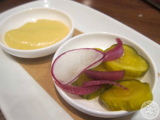 image of pickles for Croque madame at Tom Colicchio's Craftbar in NYC, New York