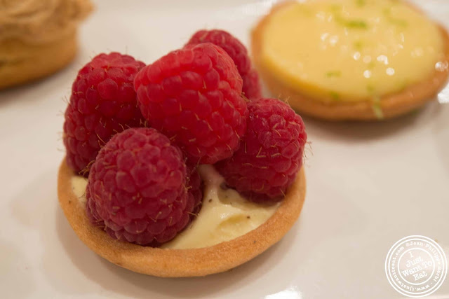 image of raspberry tart at Maison Kayser in NYC, New York