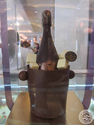 Image of Chocolate champagne bottle at Sugar and Plumm in NYC, New York