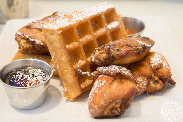 Image of Chicken and waffles at Sugar and Plumm in NYC, New York
