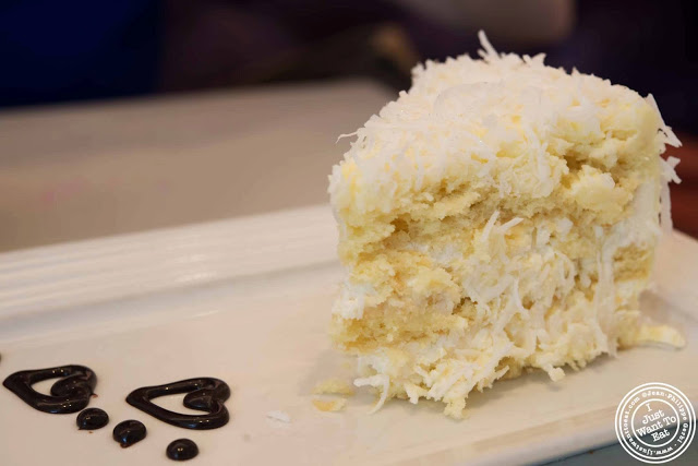 Image of coconut cake at Sugar and Plumm in NYC, New York