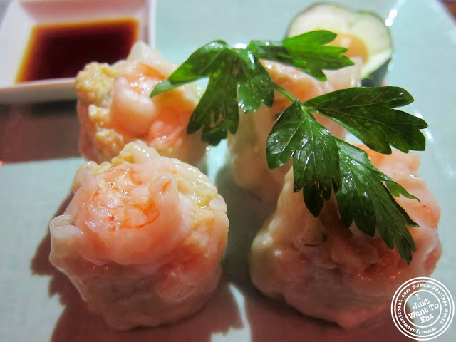 Image of Shrimp shumai at Japonica, Japanese restaurant in Greenwich Village, NYC, New York