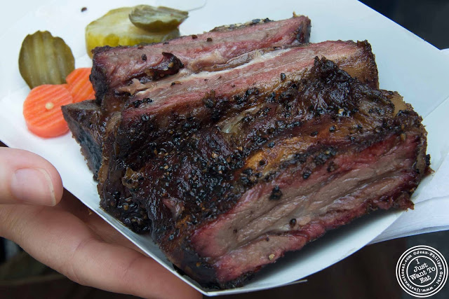 Image of Salt and pepper beef ribs from Blue Smoke stand at 11th Annual Big Apple BBQ Block Party at Madison Square Park!