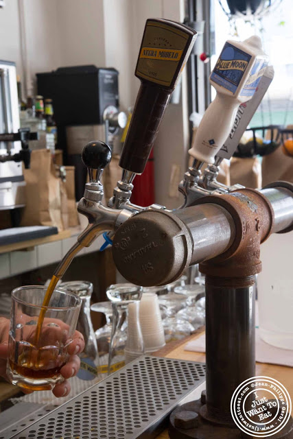 Image of iced coffee on tap at Little Fox Cafe in Chinatown, NYC, New York