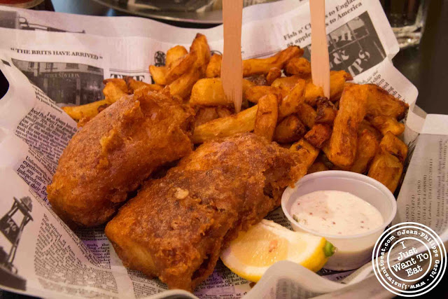Image of Cod fish and chips at Brit & Chips in Montreal, Canada