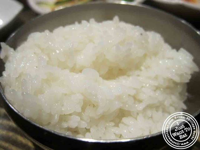 Image of white rice for Soon Tofu soup at BCD Tofu House in Korea Town NYC, New York