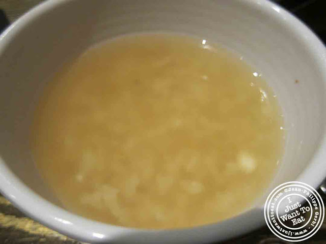 Image of white rice palate cleanser at BCD Tofu House in Korea Town NYC, New York
