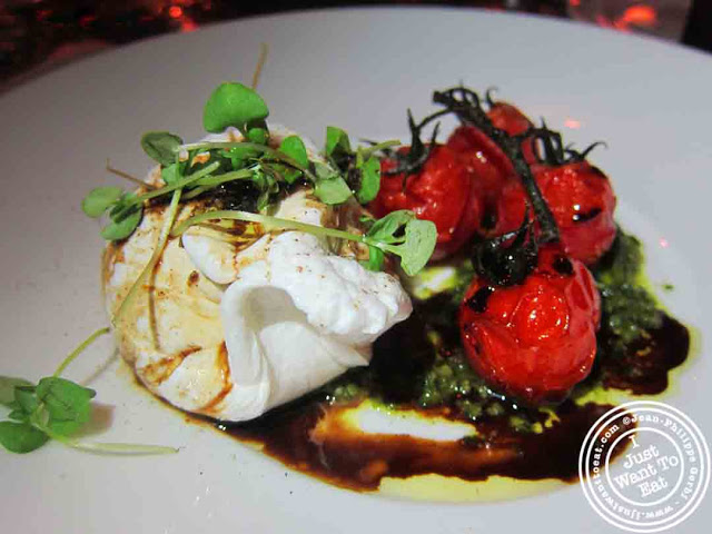 Image of Burrata salad at Courgette next to Dream Hotel Midtown in NYC, New York