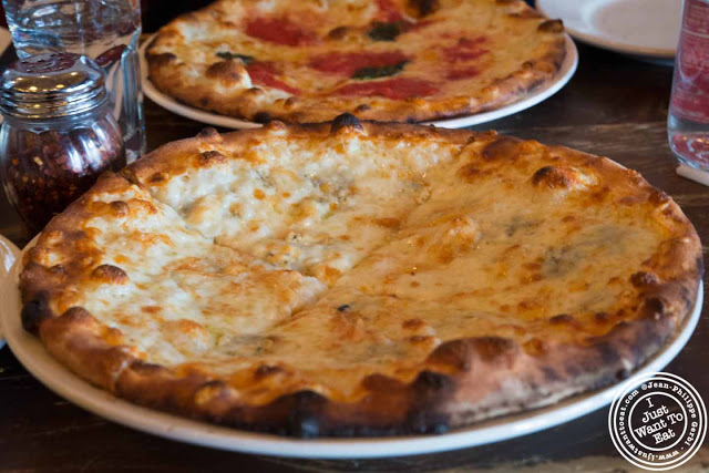 Image of 5 cheese pizza at Numero 28 pizzeria in NYC, New York