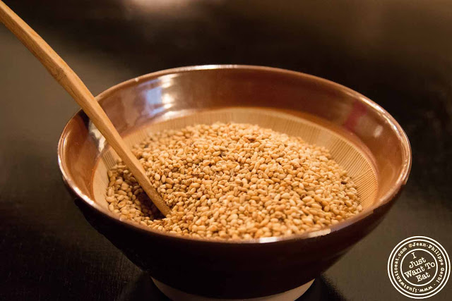 Image of sesame seeds at Omen Japanese restaurant in Soho NYC, New York