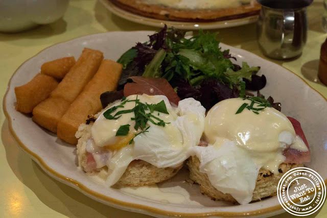 Image of Eggs benedict at Nizza, Italian Trattoria in Hell's Kitchen, NYC, New York