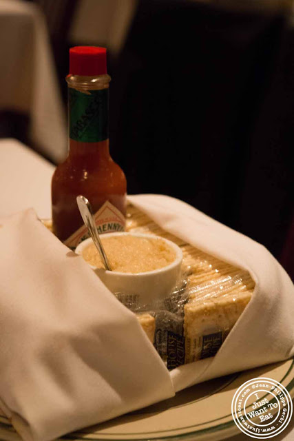 Image of Tabasco and horseradish at Ben and Jack's steakhouse in Murray Hill NYC, New York